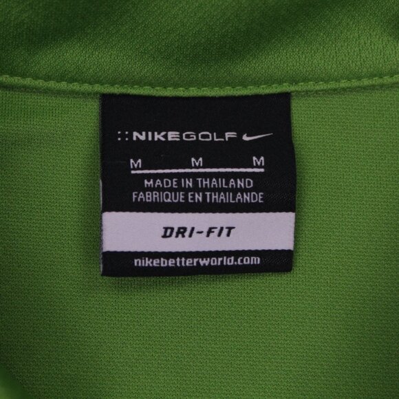 Nike Golf Polo Shirt Men Medium Green Dri-Fit Texture Polyester S/S Pullover - Picture 8 of 13